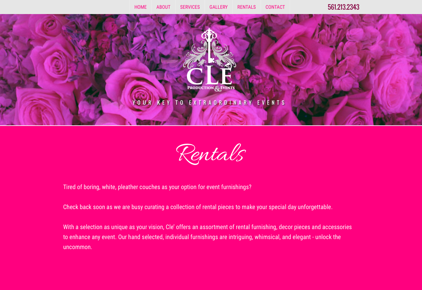 Clé Production and Events Website